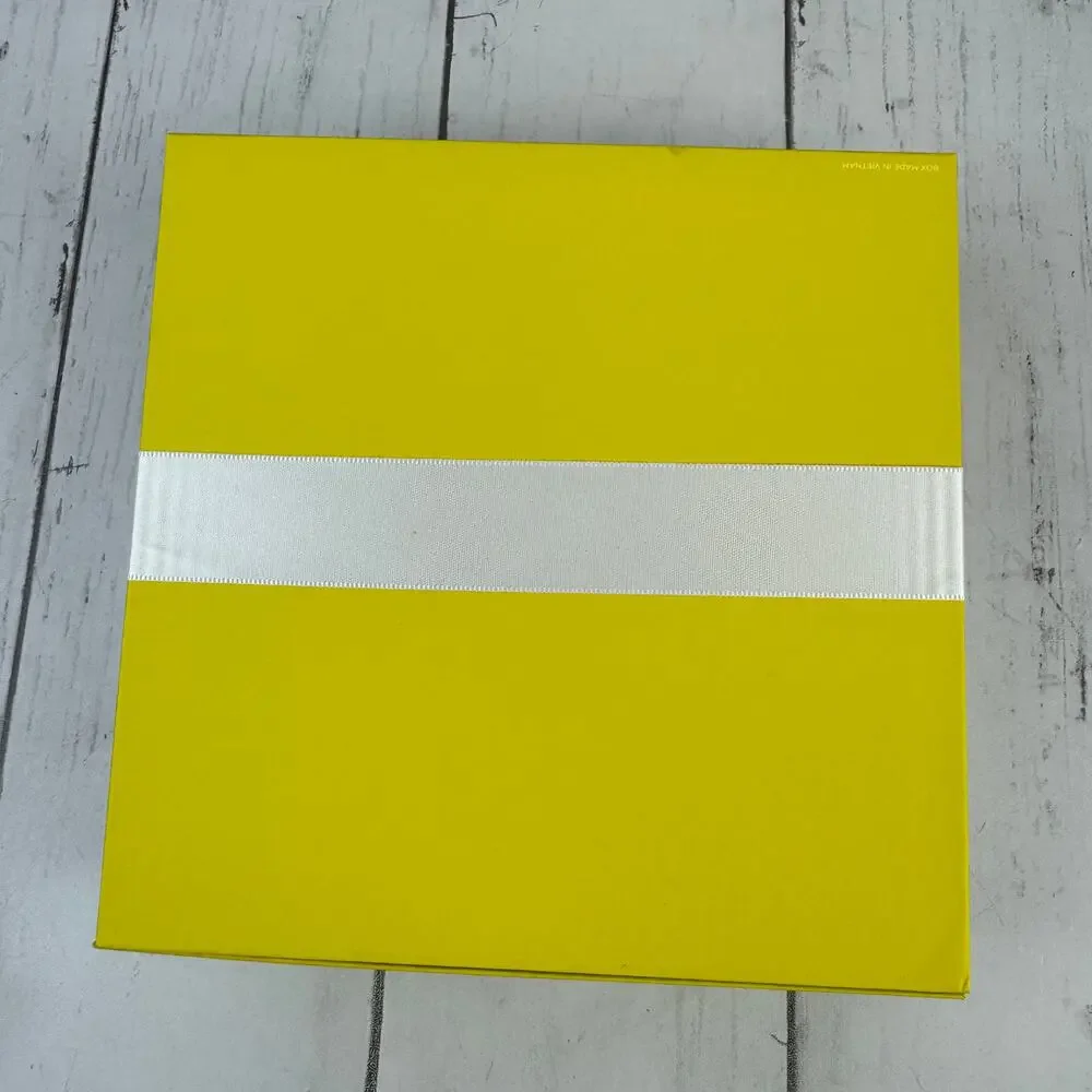 Kendra Scott Yellow Gift Box with Bow and Jewelry Dust Bag Present
